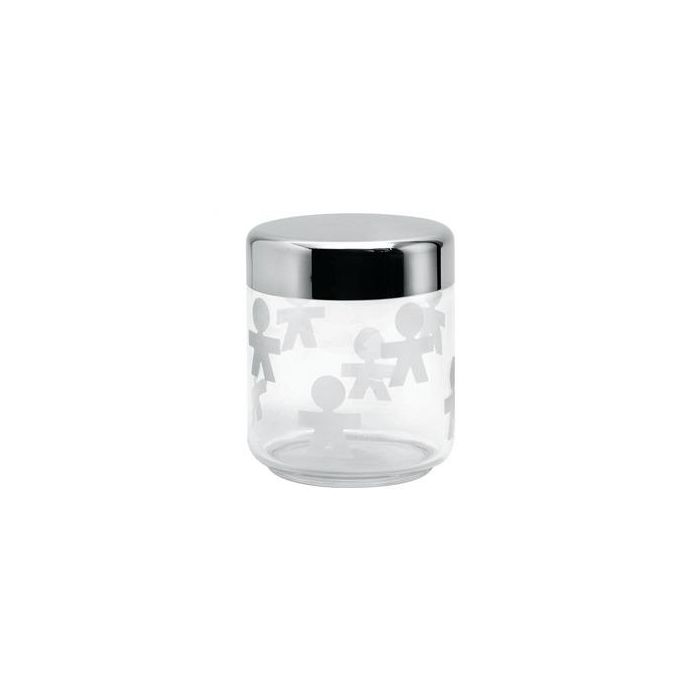 Alessi Girotondo Bote Hermético de Vidrio y Acero 75cl Alessi Girotondo Bote Hermético de Vidrio y Acero 75cl