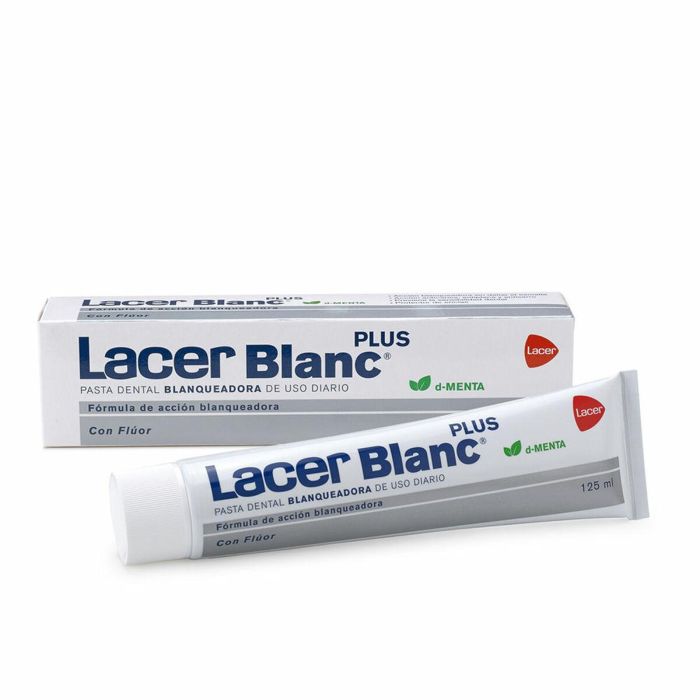 Lacer LacerBlanc Pasta Dental Blanqueadora con Menta y Flúor 125 ml – Uso Diario, Baja Abrasividad, Protección Esmalte