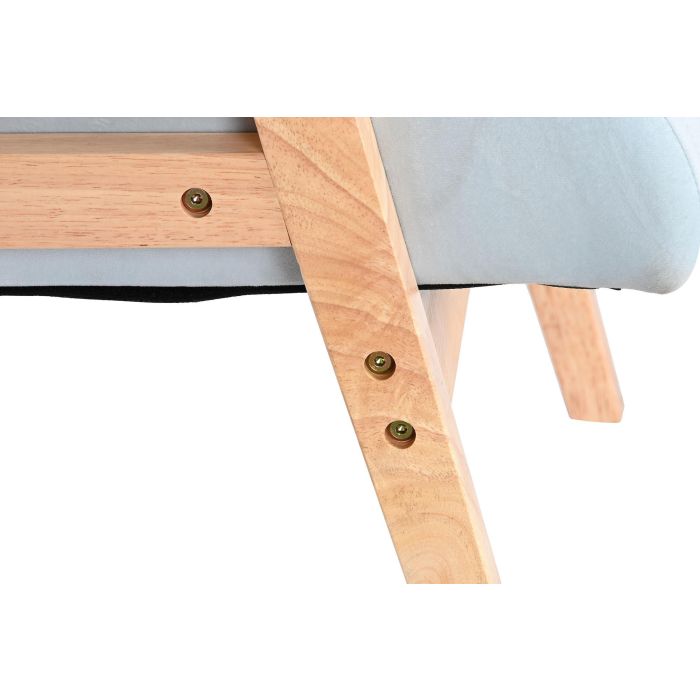 DKD Home Decor Butaca Sixties Azul Celeste 61x69x77 cm, Altura Asiento 42 cm, Desmontable, Poliéster y Mdf 4