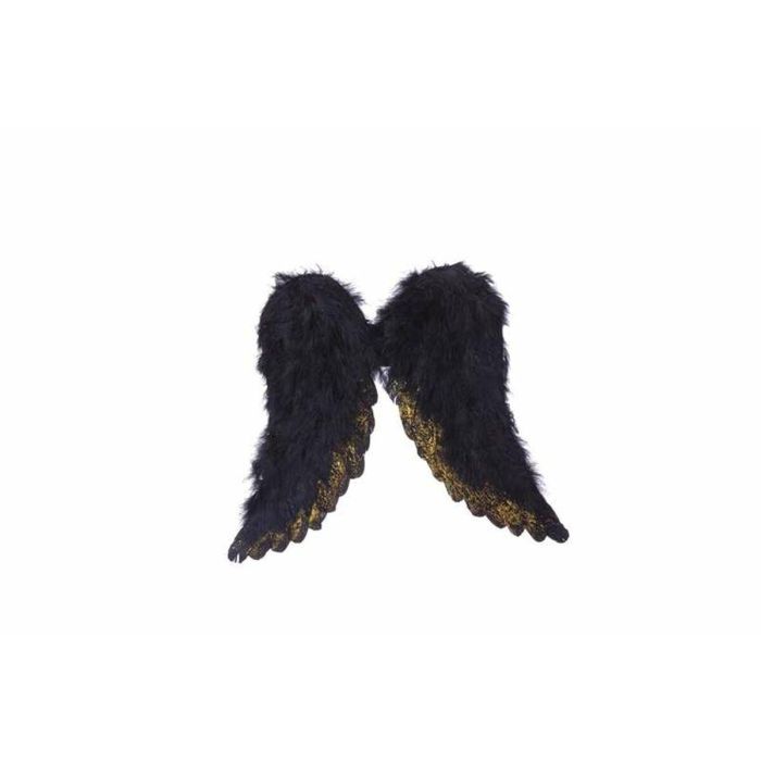 Alas de arcángel negro talla 45 x 39 cm Alas de arcángel negro talla 45 x 39 cm