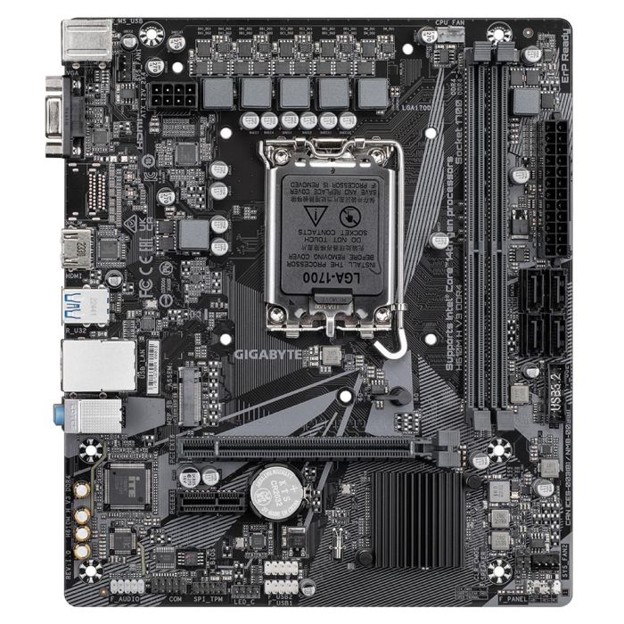 Gigabyte 9MH61MH3-00-10 Placa Base Micro ATX Intel H610 LGA1700 DDR4 3200 PCIe 4.0 para Intel Core 14º/13º/12º Gen 1 Gigabyte 9MH61MH3-00-10 Placa Base Micro ATX Intel H610 LGA1700 DDR4 3200 PCIe 4.0 para Intel Core 14º/13º/12º Gen 1