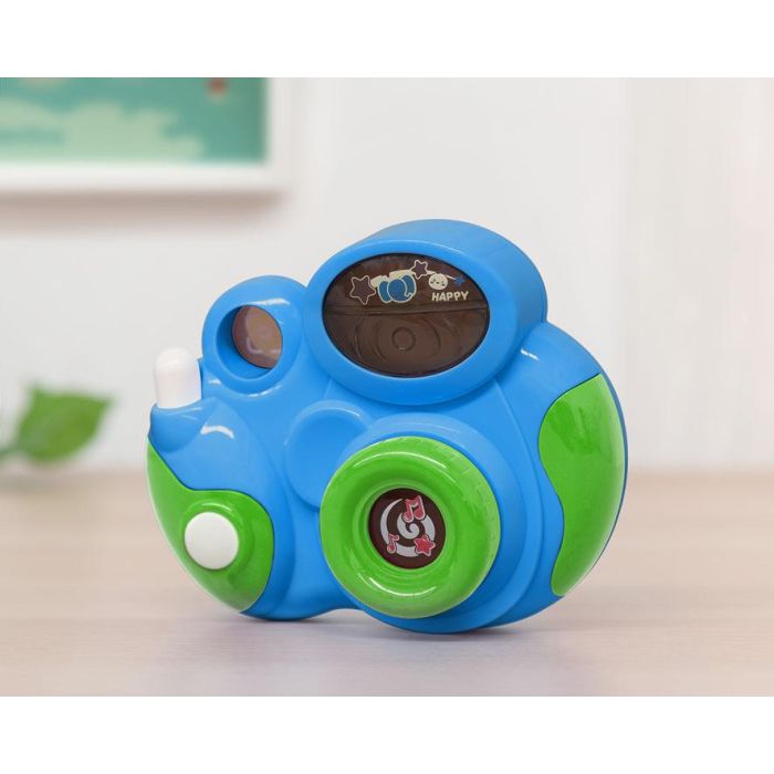 Juguete Cámara de Fotos Infantil Azul con Sonidos, Luces y 3 Melodías – Juguete de Imitación para +18 Meses
