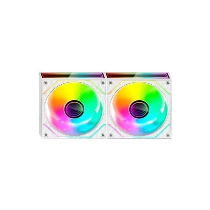 Mars Gaming MF3DPROX2W Kit 2 Ventiladores PC 120mm ARGB Blancos con Triple Infinity Mirror, Control PWM y Rodamientos FDB. 1 Mars Gaming MF3DPROX2W Kit 2 Ventiladores PC 120mm ARGB Blancos con Triple Infinity Mirror, Control PWM y Rodamientos FDB. 1
