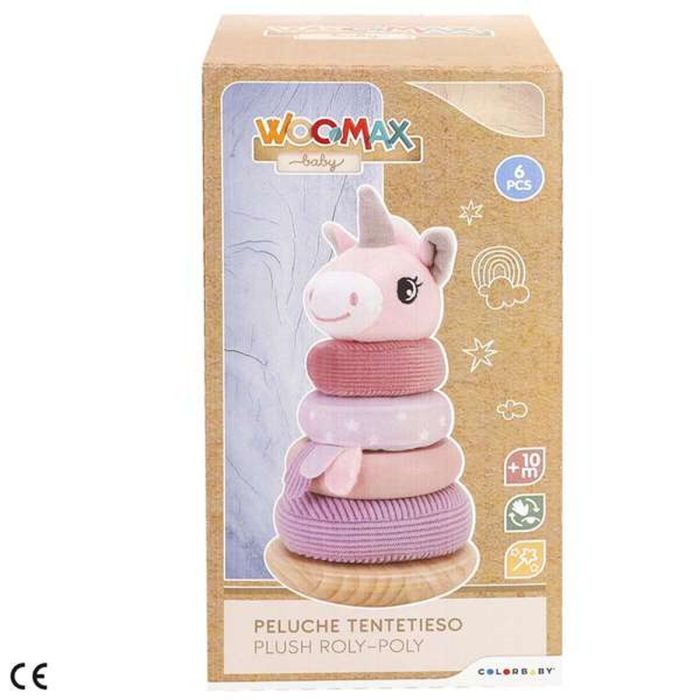 Woomax Tentetieso Peluche Unicornio Pack 6 Unidades Juguete Bebé +10 Meses 4