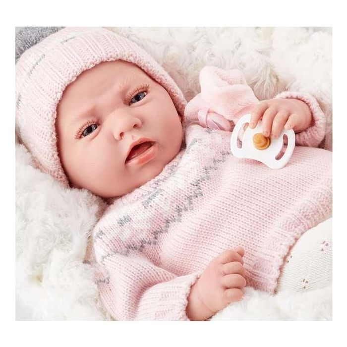 Muñecas Arias Muñeca Elegance Dafne 40 cm Cuerpo Blando Traje Rosa Cojín Muñeco con Peso 1