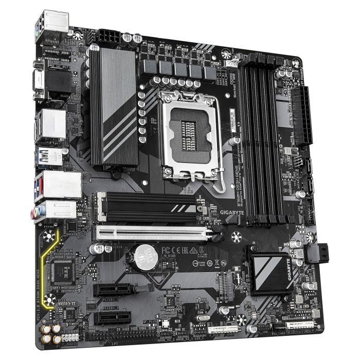 GIGABYTE B760M DS3H - Placa Base Intel B760 mATX LGA1700, 4x DDR5, PCIe 5.0, 2x M.2 PCIe 4.0, 2.5Gb Ethernet, USB 3.2 Gen 2 Type-C, HDMI, DisplayPort, SATA III