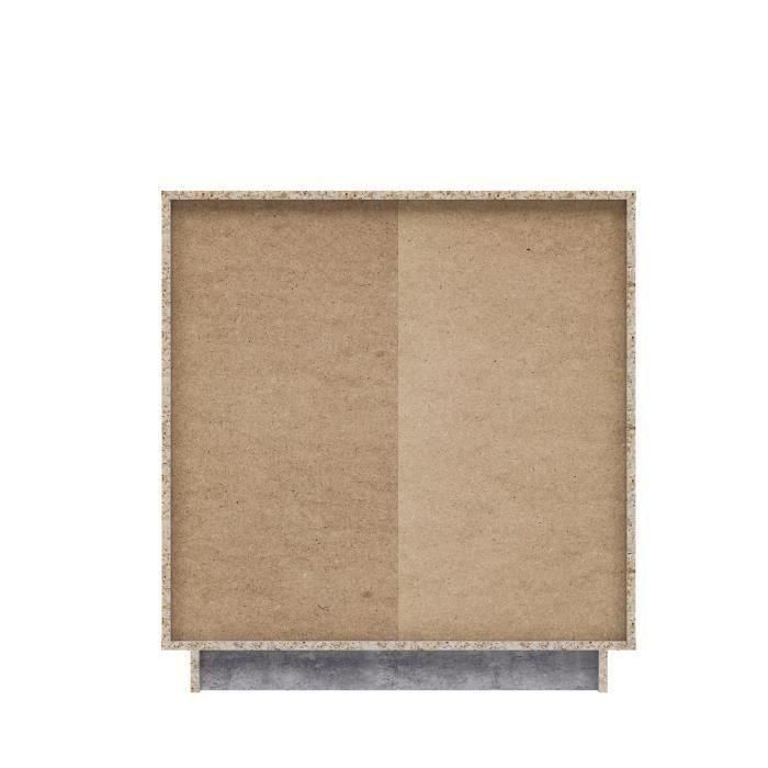 Unidad de almacenamiento PILVI con 2 puertas - Hormigón blanco y gris claro - An. 82,9 x An. 34,2 x Al. 88,1 cm 5