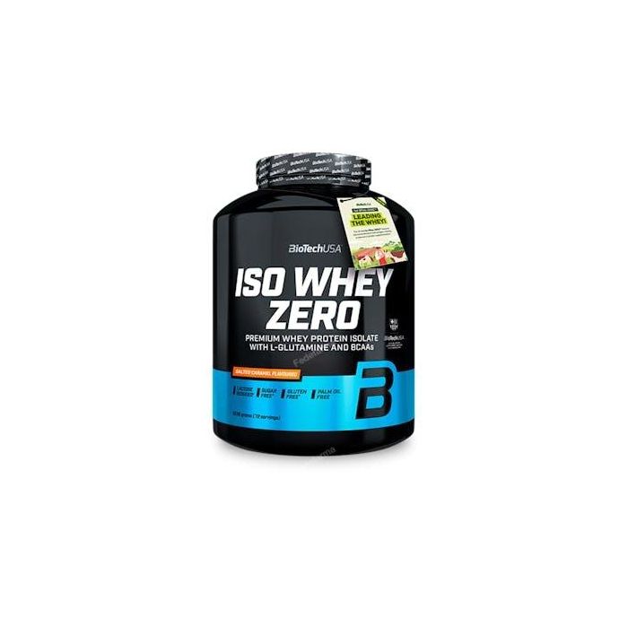 BIOTECHUSA Iso Whey Zero Proteína Aislada 1816g Sabor Caramelo Salado