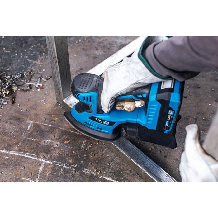 Koma Tools Lijadora Mouse 20V (sin Batería ni Cargador) 20v-lm 20,4 x 15,5 cm, Mango Ergonómico, Velcro, Incluye Filtro y Lijas 8