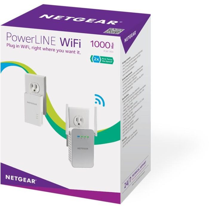 NETGEAR PLW1000 Powerline 1000 Mbps & WiFi AC1200 Doble Banda (2.4 & 5 GHz) - Set Adaptador de Red Gigabit 7