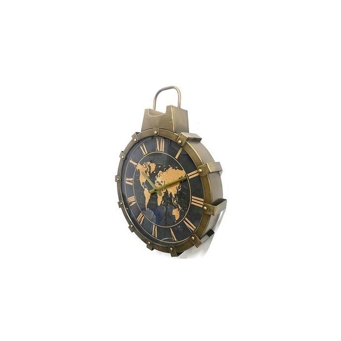 Reloj Pared Loft DKD Home Decor Dorado Plateado 8.5 x 54 x 42 cm (2 Unidades)