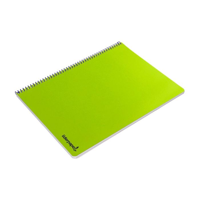 Cuaderno Espiral Liderpapel Folio Smart Tapa Blanda 80H 60 gr Cuadro 4 mm Con Margen Color Verde 10 unidades 7