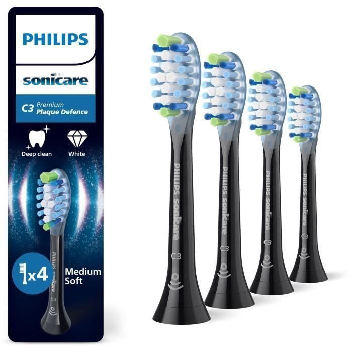 Pack de 4 cabezales de cepillo - PHILIPS - HX9044/88 - C3 negro Pack de 4 cabezales de cepillo - PHILIPS - HX9044/88 - C3 negro
