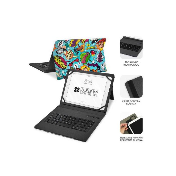 SUBBLIM funda de tablet con teclado bluetooth Keytab Pro BT Trendy Comic 2 SUBBLIM funda de tablet con teclado bluetooth Keytab Pro BT Trendy Comic 2