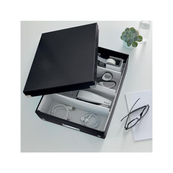 Caja Almacenamiento Leitz Click & Store Mediana Color Negro 280x100x370 mm 6