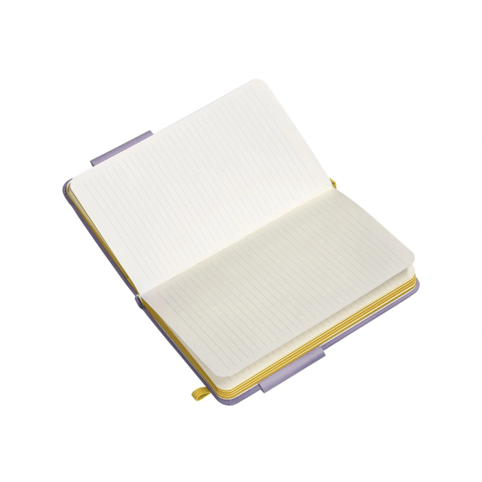 Antartik Cuaderno A6 Tapa Dura 100 Hojas Rayas Morado y Amarillo 80gr FSC 8