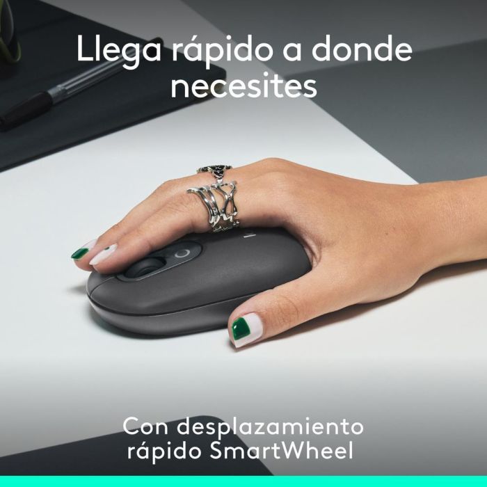 Logitech Ratón Inalámbrico Pop Mouse Grafito - Tecnología Bluetooth, Personalizable, Duración Batería 24 Meses 3 Logitech Ratón Inalámbrico Pop Mouse Grafito - Tecnología Bluetooth, Personalizable, Duración Batería 24 Meses 3