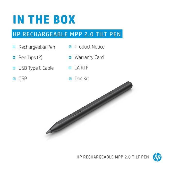 HP Lápiz Óptico Recargable MPP 2.0 con Función de Inclinación Negro para Mejor Respuesta y Transiciones Suaves 1 HP Lápiz Óptico Recargable MPP 2.0 con Función de Inclinación Negro para Mejor Respuesta y Transiciones Suaves 1