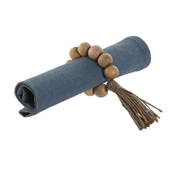 Servilletero Boho DKD Home Decor Natural 2 x 7.5 x 7.5 cm Set de 4 2 Servilletero Boho DKD Home Decor Natural 2 x 7.5 x 7.5 cm Set de 4 2