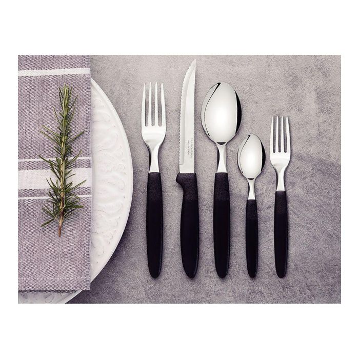 Tramontina Cubiertería 30 Piezas Negro Acero Inoxidable Mango Polipropileno 3