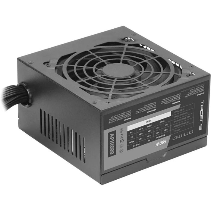 Anima APIII600 Fuente de Alimentación ATX 600W, Ventilador 12cm Silencioso (14 dB), Eficiencia 85% Bronze, Ingeniería Europea
