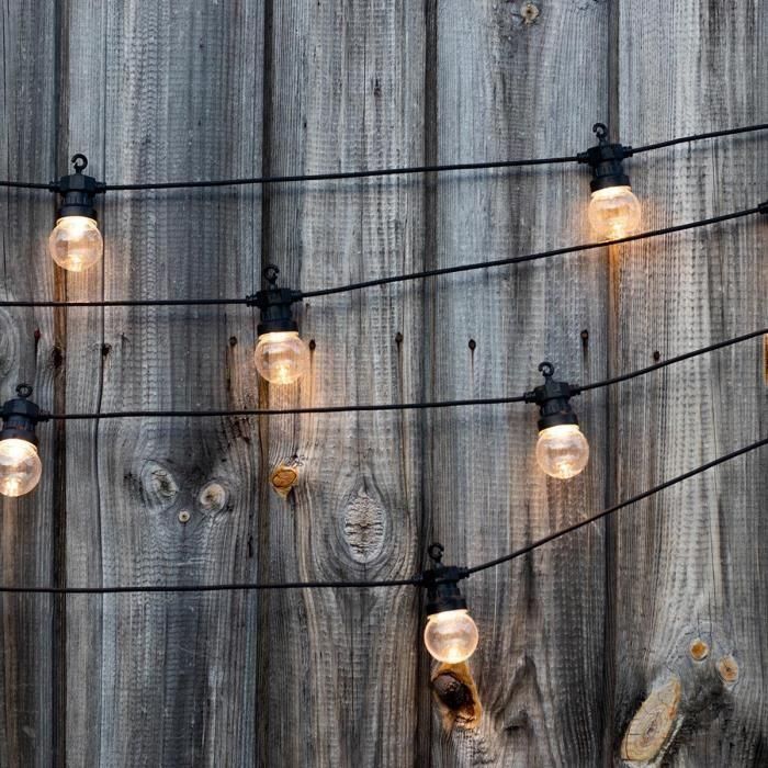 Lumi Jardin Guirnalda LED 20 Bombillas, Blanco Cálido, 8,7m para Exterior, Jardín y Terraza - Conectable y Vintage 4