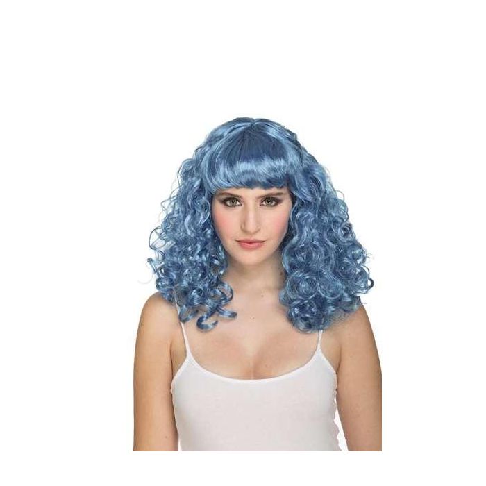 My Other Me Peluca Rizada Azul con Flequillo para Disfraz Carnaval Halloween o Fiestas de Cumpleaños, 165g, Edad 3+ 0 My Other Me Peluca Rizada Azul con Flequillo para Disfraz Carnaval Halloween o Fiestas de Cumpleaños, 165g, Edad 3+ 0