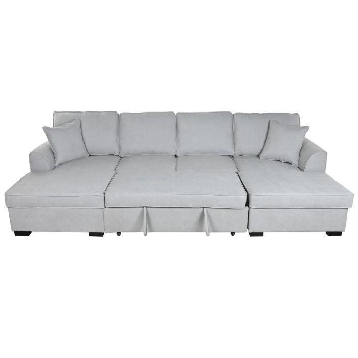 Sofá Cama Home ESPRIT Gris Moderno 298 x 154 x 92 cm 2 Sofá Cama Home ESPRIT Gris Moderno 298 x 154 x 92 cm 2