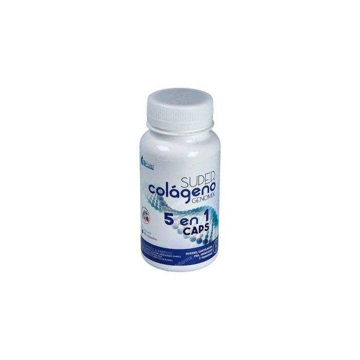 GENOMIX PHARMA Super Colágeno 5 en 1 Marino con Condroitina, Glucosamina y Ácido Hialurónico 90 Cápsulas