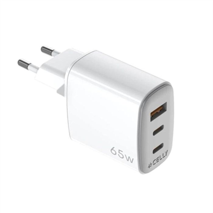 Cargador de Pared Celly UPTC1USB2USBC65 Blanco 11 Cargador de Pared Celly UPTC1USB2USBC65 Blanco 11