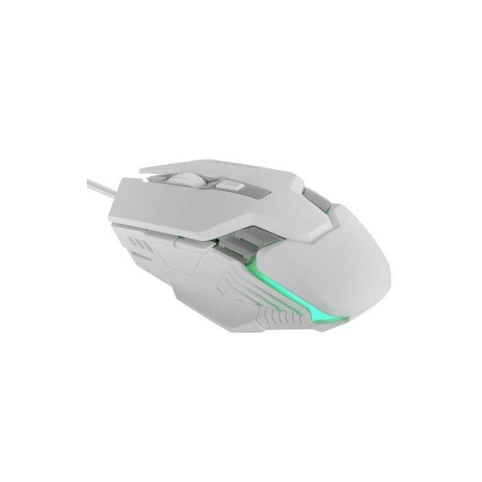 Mars Gaming MM024 WH Ratón Gaming Óptico 4000 DPI Ajustable, RGB Flow, 6 Botones Huano, Compatible PC/Consolas, Blanco 2
