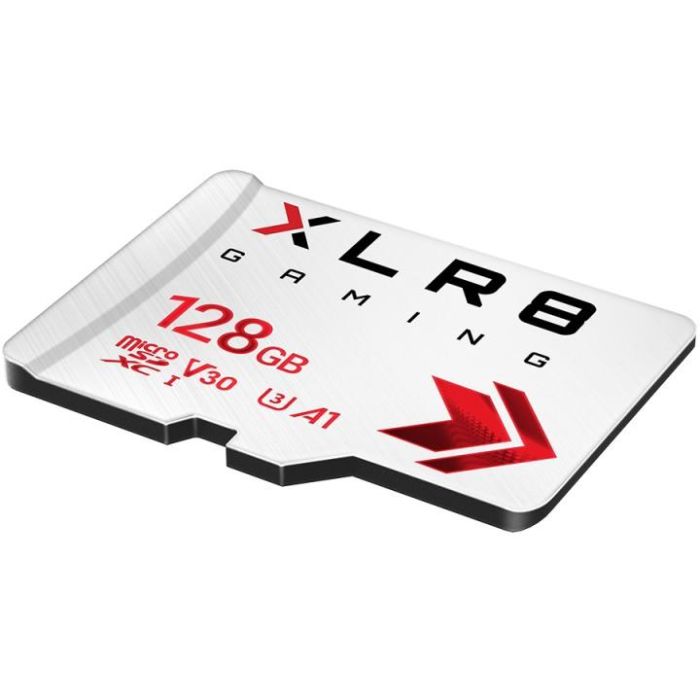 PNY MicroSDXC 128GB XLR8 Gaming Clase 10 U3 V30 A1 - Tarjeta de Memoria Flash 100MB/s Lectura, 90MB/s Escritura 1