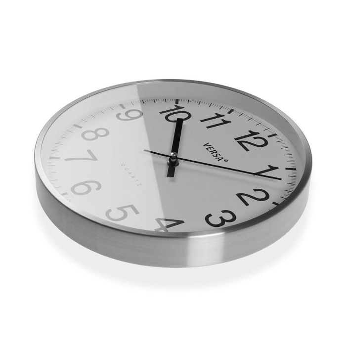 Reloj de Pared Versa Blanco Metal 3 Reloj de Pared Versa Blanco Metal 3