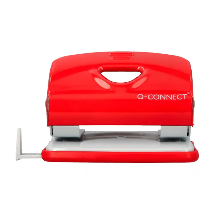 Q-connect KF14219 Taladrador Rojo Capacidad 20 Hojas Base Metálica 1