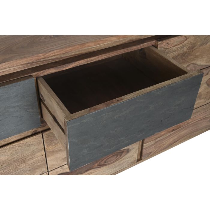 DKD Home Decor Buffet Alpino Natural Gris Madera Sheesham con 2 Cajones, 4 Puertas y 2 Estanterías - Ancho 175 x Fondo 45 x Alto 72 cm 3 DKD Home Decor Buffet Alpino Natural Gris Madera Sheesham con 2 Cajones, 4 Puertas y 2 Estanterías - Ancho 175 x Fondo 45 x Alto 72 cm 3