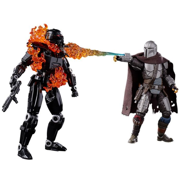 Hasbro Star Wars The Mandalorian Figura - Mandaloriano, Grogu, Moff Gideon y Dark Trooper, Colección Vintage 1