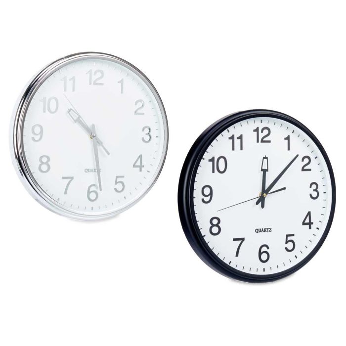 Reloj Redondo 38Cm Plata Negro Surt Giftdecor (6 Unidades) 1 Reloj Redondo 38Cm Plata Negro Surt Giftdecor (6 Unidades) 1