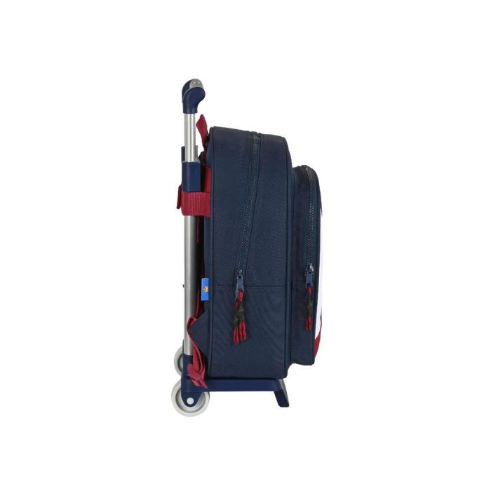 Mochila Escolar con Ruedas F.C. Barcelona Corporativa Azul Granate (27 x 33 x 10 cm) 3