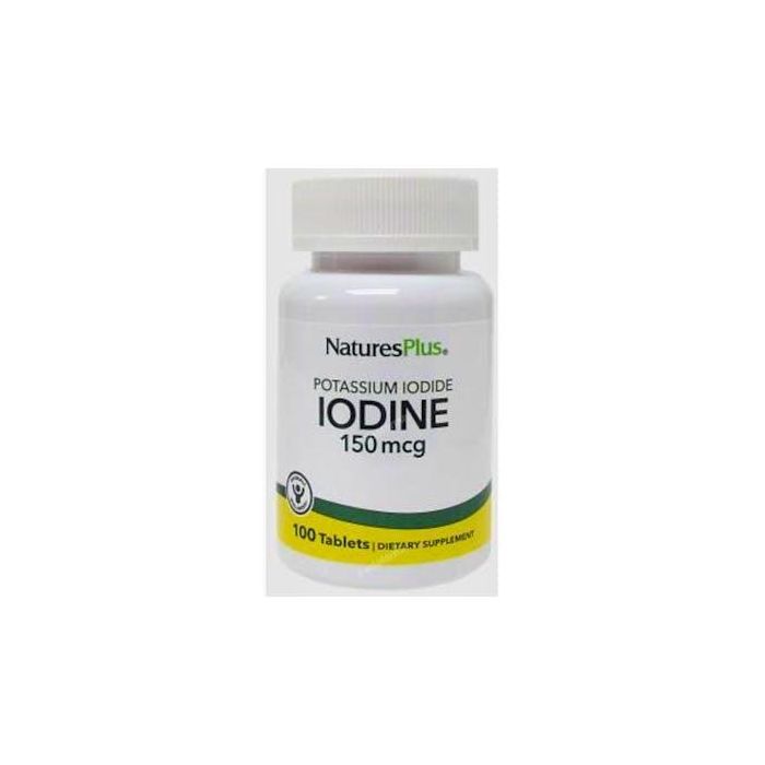NATURES PLUS Yoduro Potásico 150 mcg, Contribuye a Función Tiroides, Cognitiva y Metabolismo Energético Normal, 100 Comprimidos
