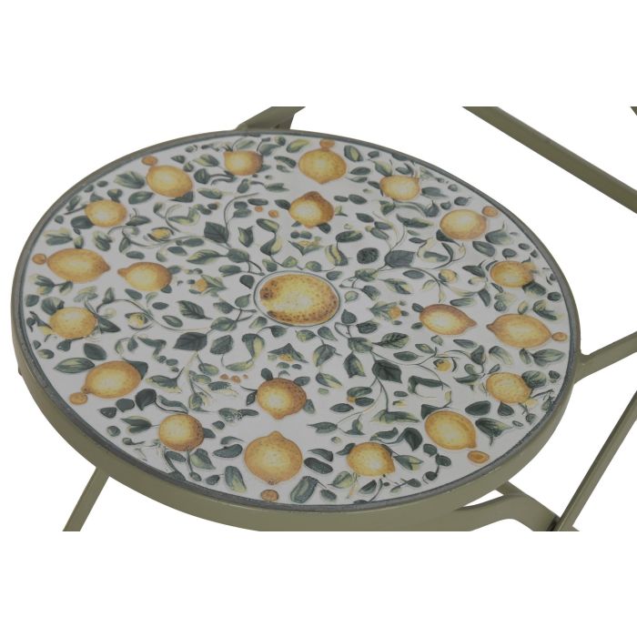 Mesa Terraza Y Jardin DKD Home Decor Verde 60 x 71 x 60 cm Set de 3 2