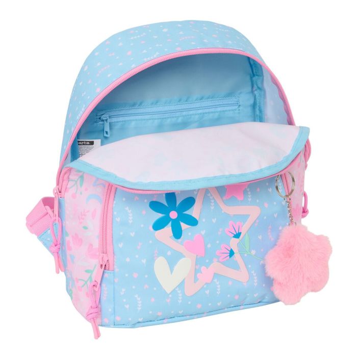 Mochila BlackFit8 Smile Rosa Azul claro 25 x 30 x 13 cm Mini Mochila BlackFit8 Smile Rosa Azul claro 25 x 30 x 13 cm Mini