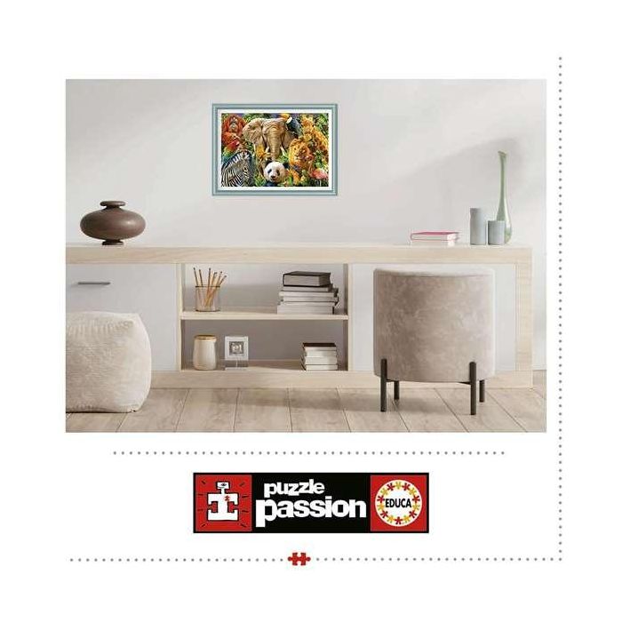 Puzzle 500 piezas collage de animales salvajes 7 Puzzle 500 piezas collage de animales salvajes 7