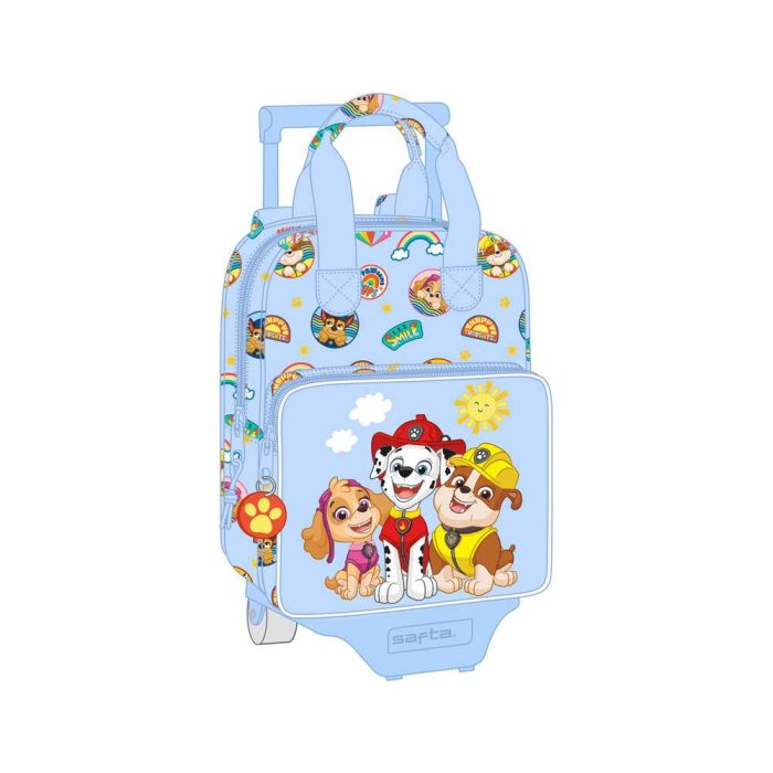 Mochila Escolar con Ruedas The Paw Patrol Sunshine Azul (20 x 28 x 8 cm)