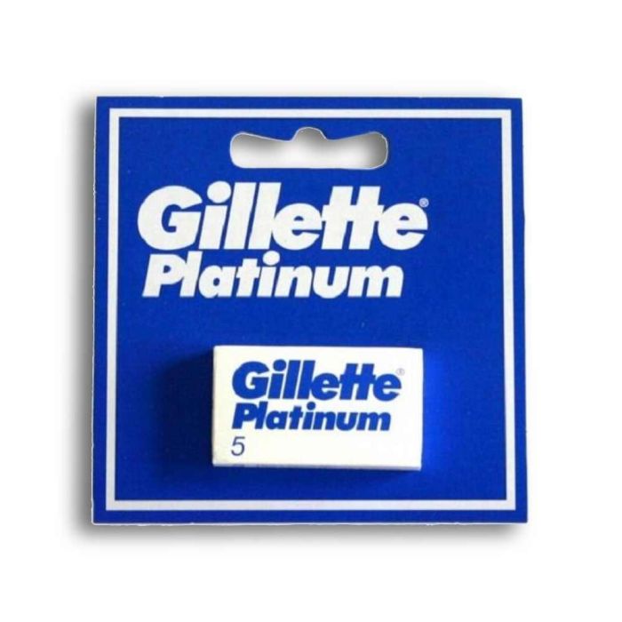 Gillette Platinum Cuchillas de Afeitar Doble Filo Acero Inoxidable, Alta Calidad para Afeitado Clásico, 400 Unidades