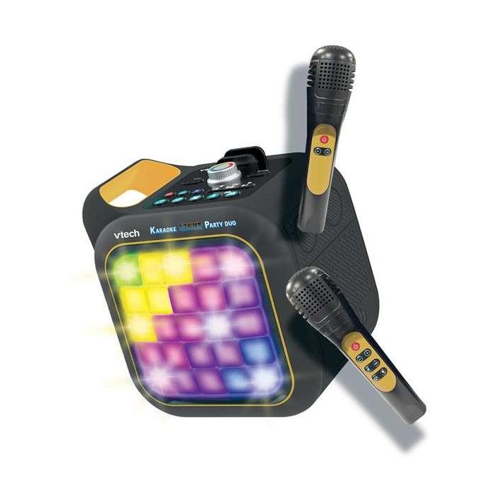 Karaoke light party duo golden edition. con conexión y altavoz bluetooth, dos microfonos, 5 modos de juego y control de volumen. 35x20x27,9 cm 2 Karaoke light party duo golden edition. con conexión y altavoz bluetooth, dos microfonos, 5 modos de juego y control de volumen. 35x20x27,9 cm 2