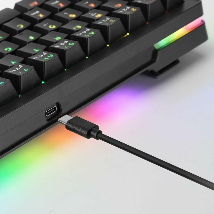 Mars Gaming MKMINIPRO Teclado Gaming Mecánico 60% RGB, Switches SKN Amarillo Silenciosos, Multiplataforma 2