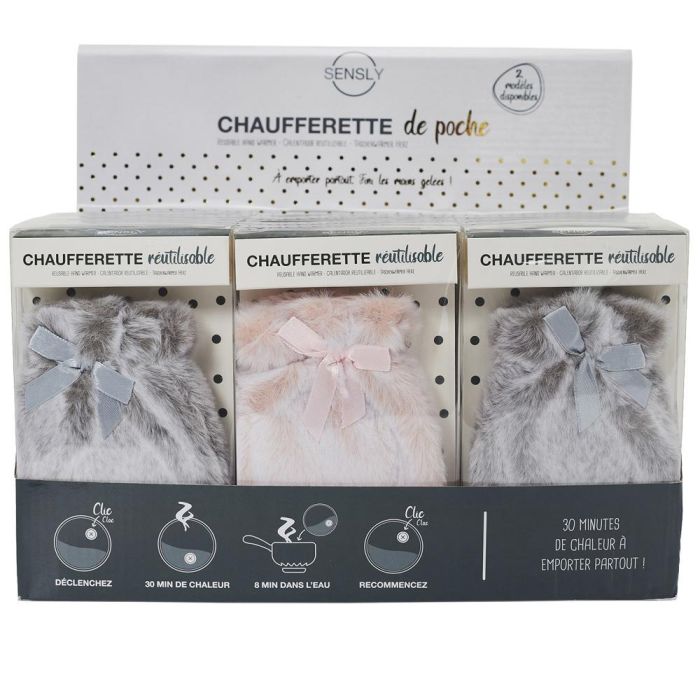 Sensly Calentador de Manos Reutilizable Gel Caliente - Gris, Rosa - 12x9x2 cm 3