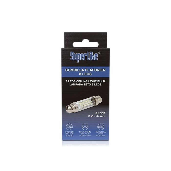 Bombilla Plafonier LED 44mm Luz Blanca Interior 8 LEDs Alta Intensidad Larga Duración Homologación E4 BOM12602 3 Bombilla Plafonier LED 44mm Luz Blanca Interior 8 LEDs Alta Intensidad Larga Duración Homologación E4 BOM12602 3