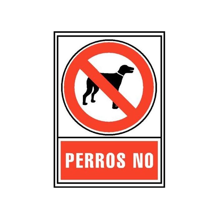 Señal Informativa Perros No Rojo