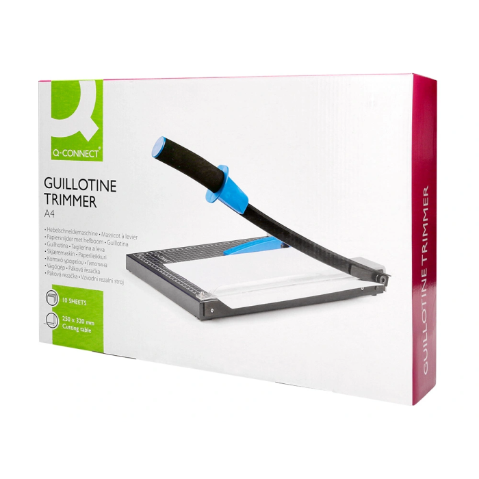 Q-connect Cizalla Metálica de Palanca para Papel DIN A4, Capacidad de Corte 10 Hojas 5